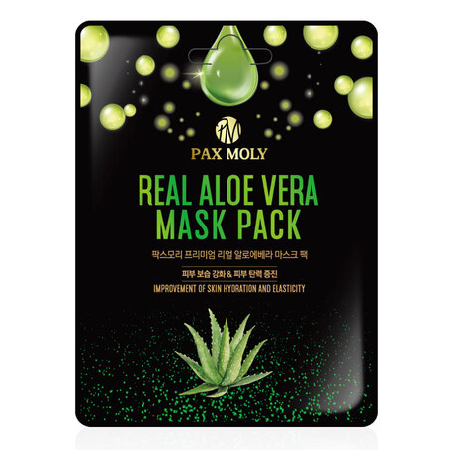 PAX MOLY Real Aloe Vera Mask Pack 25 ml,มาสว่านหาง,มาสแผ่น
